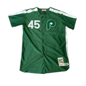 Vintage Tug McGraw Philadelphia Phillies Mitchell Ness St. Pats Green Jersey